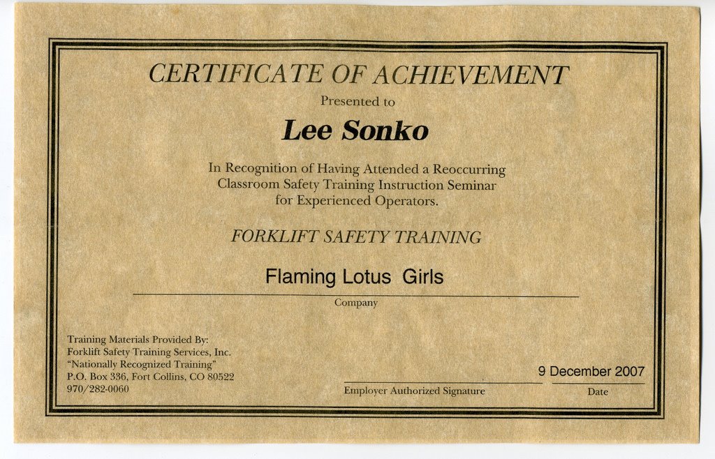 Lee Org Blog Archive Forklift Certification