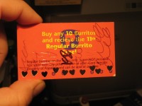 Papalote Burrito Card