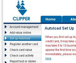 register my clipper card
